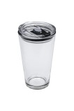 Cumpara ieftin Ceașcă de cafea din sticlă transparentă cu capac 455 ml