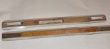 pt. colectionari etc. 2 Rigle linii logaritmice vintage R.S.R desen tehnic 2 bucati x 500 mm