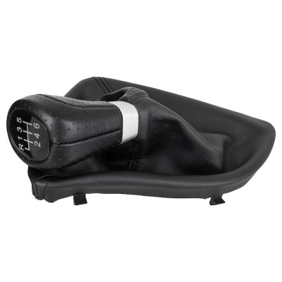 Nuca si manson pentru schimbator de viteze BMW 1 E87 LCI 07-11, MODECAR, Negru/Argintiu foto