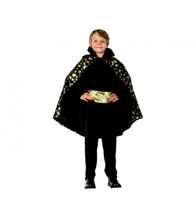 Costum carnaval Golden Vampir pentru copii, pelerina si centura, 9-10 ani (130/140 cm)