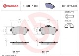 BREMBO P 50 100 PRIME LINE set placute frana,frana disc