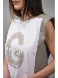 Cumpara ieftin TRICOU CU PERNITE LA UMAR GIOIA TALIE UNICA Kaki