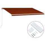 Cumpara ieftin Copertina retractabila automat, portocaliu &amp; maro, 600x300 cm