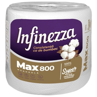 Prosop hartie Infinezza Max 800, alb, 2 straturi, L 73 m foto