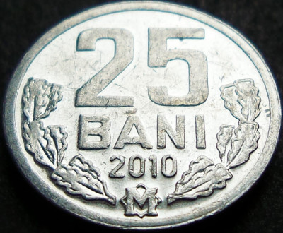 Moneda 25 BANI - REPUBLICA MOLDOVA, anul 2010 * cod 995 foto