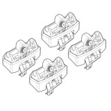 Kit montaj bare plafon C151 pentru Peugeot 206 si 206 Plus