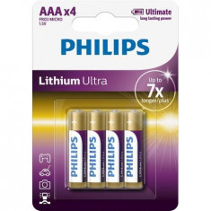 Baterii Philips Lithium Ultra AAA 4-blister foto