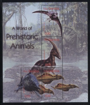 GAMBIA 2003 ANIMALE PREISTORICE DINOZAURI foto