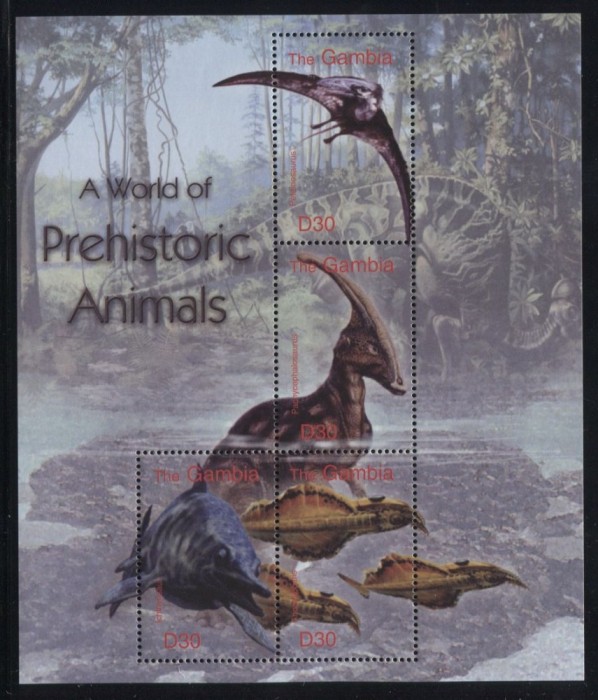 GAMBIA 2003 ANIMALE PREISTORICE DINOZAURI