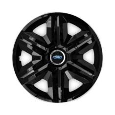 Set 4 capace roti Hubcaps fast black R16 Compatibil Cu Ford