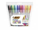 Pix Cristal Multicolor, 1.6 mm, 15 culori/set Bic