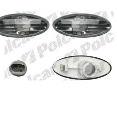 Set 2 lampi semnalizare aripa Opel Vectra B,1995-2003 BestAutoVest partea Dreapta+Stanga 551619-4, negru/transparent, cu soclu bec