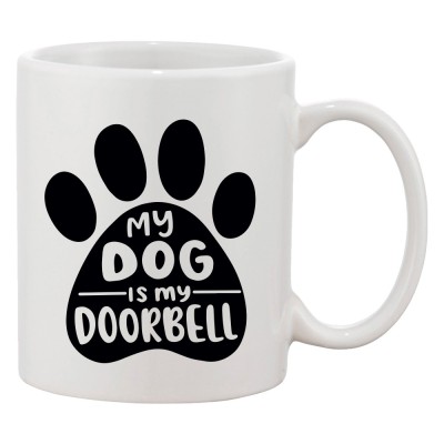 Cana alba personalizata &amp;#039;My dog is my doorbell&amp;#039;, INOVATIX&amp;reg;. 330ml foto
