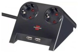 Cumpara ieftin Prelungitor cu priza multipla, 2 x USB, 1.8 m, H05VV-F 3G1.5, Brennenstuhl