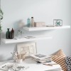 VidaXL Rafturi de perete, 2 buc., alb extralucios, 80x23,5x3,8 cm, MDF