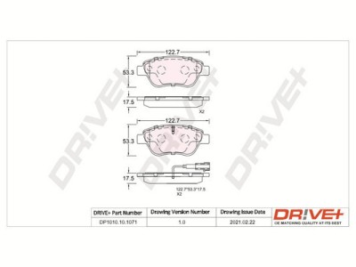 Dr!ve+ DP1010.10.1071 set placute frana,frana disc foto