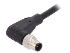 Conector M5 Mufă 3-PIN &icirc;n Unghi IP67 60V