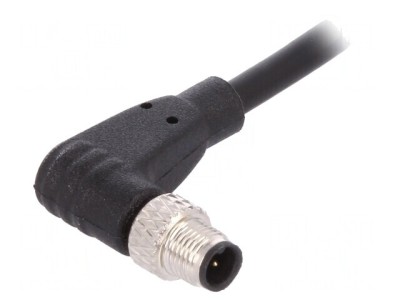 Conector M5 Mufă 3-PIN &amp;icirc;n Unghi IP67 60V foto