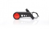 Lampa Gabarit LED Brat Scurt 130mm 12-24V Alba/Rosie, Angel Eyes, Cauciuc, E20, Semnalizare Auto