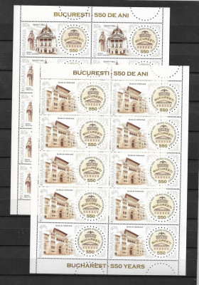 ROMANIA 2009 - BUCURESTI 550 ANI, MINICOLI, MNH - LP 1845e foto