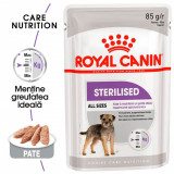 Cumpara ieftin Royal Canin Sterilised Adult hrana umeda caine sterilizat (pate), 85 g