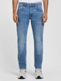 Blugi barbati Rick, Slim Fit cu talie medie, Slim Leg, Albastru deschis, W30 L32