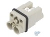 Conector HDC HARTING Han Q, 3 pini (2P+PE), tip tata, 40A, 400V, placare argintata, carcasa 3A