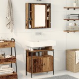 Set de Mobilier pentru Baie 2 Piese Lemn Vechi din Lemn Stratificat, vidaXL