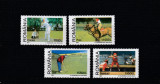 Romania 2002-Sport,Sporturi cu crose,serie de 4 valori dantelate,MNH, Nestampilat