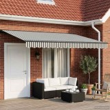 vidaXL Copertină retractabilă manuală Antracit și Alb 4,5 &times; 3,5 m 3420465