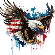 Sticker decorativ, Vultur American, Multicolor, 60 cm, 1270STK-3