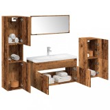 Set mobilier de baie, 5 piese, lemn vechi, lemn prelucrat