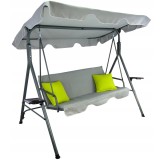 Leagan balansoar de gradina Sersimo Vicenza, 3 locuri, 220 kg, gri