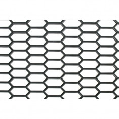 Plasa grila spoiler plastic Negru - Hexagon mare 15x35mm - 120x40cm LAM04608