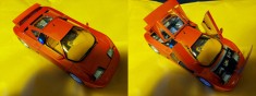 Macheta auto Bugatti EB 110, 1:18, Orange, metalica (Bburago) foto
