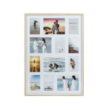 Rama foto 52.5x72.5 cm, 12 poze, Lemn, ATU-084150, Oem