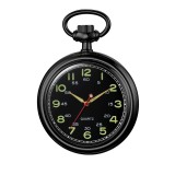 Ceas de buzunar Gorben PM001 Negru - Quartz, Afisaj cu Cifre Arabe, Cu Lant Vintage Retro
