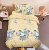 Cumpara ieftin Lenjerie De Pat 3D - Tomy Xu025, Bumbac, 4 Piese, Fara Elastic, Galben, Imprimeu