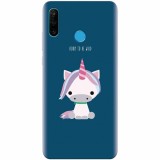 Husa silicon pentru Huawei P30 Lite, Horn To Be Wild Cute Unicorn