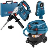 Bosch GBH 4-32 DFR + GDE 68 + GAS 35 M AFC - Rotopercutor SDS-Plus 900 W 4.2 J mandrina interschimbabila valiza plastic + Adaptor aspirare scule elect