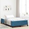 vidaXL Pat boxspring cu saltea Albastru &icirc;nchis 120 x 200 cm Catifea 3398687