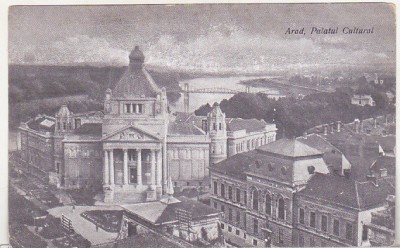 bnk cp Arad - Palatul Culturii - circulata 1929 foto