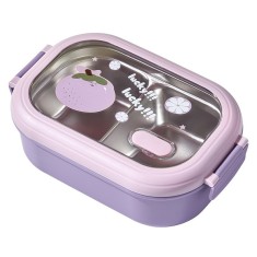Cutie pentru Pranz sau Gustari, Cyrax, cu Doua Compartimente, pentru Copii si Adulti, Etansare, PP, Perfect pentru Scoala si Birou, 1000 mL, 22.5x14.5