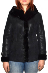 Cojoc dama, din blana naturala, marca Kurban, 2011-01-95, negru XL foto