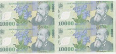 bnk bn 10000 lei 2000 Isarescu - coala de 4 ,certificat de autenticitate