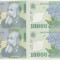 bnk bn 10000 lei 2000 Isarescu - coala de 4 ,certificat de autenticitate