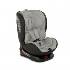 Scaun auto, Nebula, Isofix, rotativ 360 grade, 0-36 kg, Grey Leather