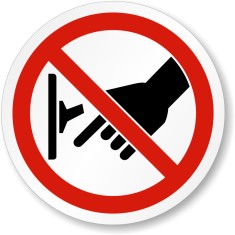 Eticheta pentru siguranţă intrerupator foto