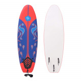 vidaXL Placă de surf, albastru și roșu, 170 cm 91258