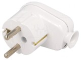 Conector alimentare AC alb 230V 16A 3 pini